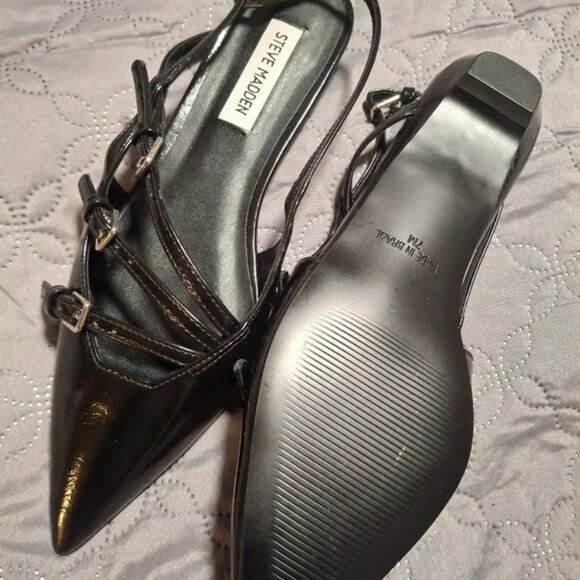 Steve Madden blk dress mini heel in sz 7M - Picture 2 of 2